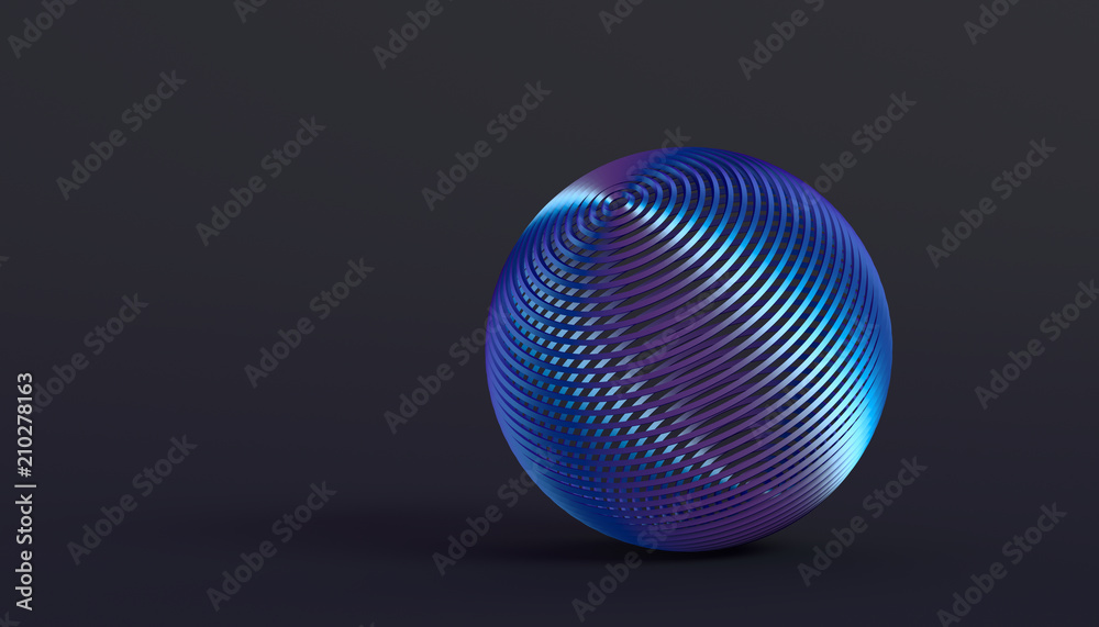 Aufkleber abstract 3d rendering of geometric shape. minimalistic composition. modern background design with sp