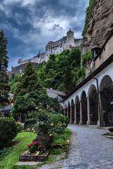 Fototapeta na wymiar Impressionen aus Salzburg Erzabtei St. Peter, Friedhof, Katakomben