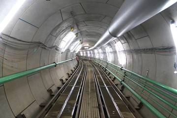 Tokyo,Japan-June 22,2018: Second Tagara river   rainwater storage trunk line is a water storage...