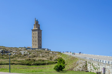 Torre de Hercules, faro romano de  A Coruña, Galicia, Spain