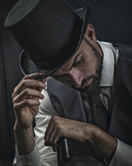 Englishman and gentleman. Retro styled male portrait