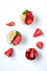 Fototapeta premium Strawberry and banana smoothie