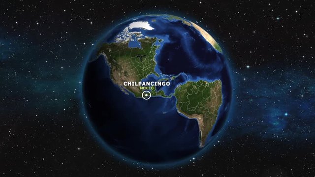 MEXICO CHILPANCINGO ZOOM IN FROM SPACE