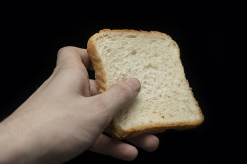 bread in hands
