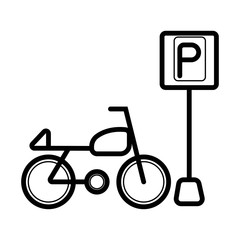 Motorcycle parking icon