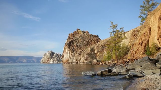 Summer. Lake Baikal. Olkhon Island. Cape Burkhan (Shamanka)