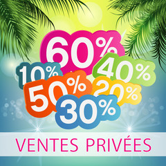 Ventes privées, soldes d'été et réductions