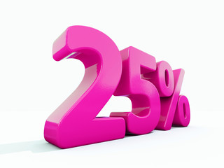 25 Percent Pink Sign