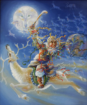  Northern shaman. Author: Oil painting on canvas. Nikolay Sivenkov.