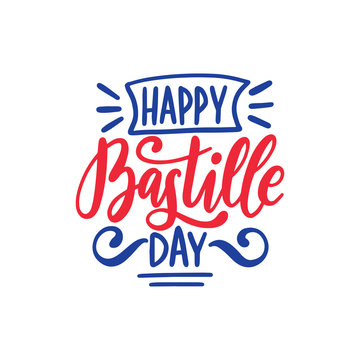 Happy Bastille Day concept. Color background of French National flag. 14th July design for greeting card, poster etc.