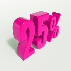 25 Percent Pink Sign
