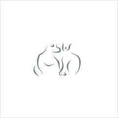 cat dog icon vector