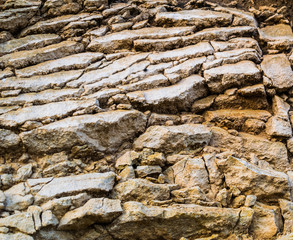 Stones with layers of limestone background