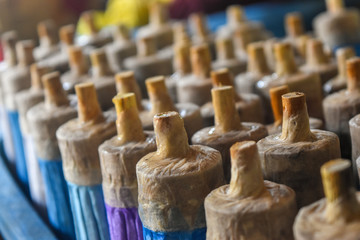 The Local Umbella made by woo and mulberry paper from Chiang Mai Thailand