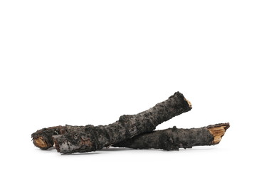 Dry branches isolated on white background