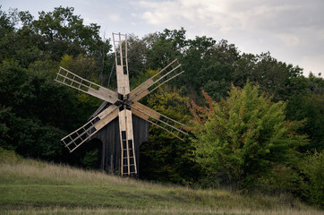 historically ancient wooden mill.