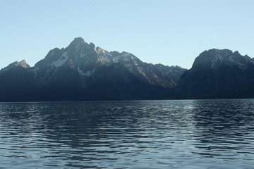 Evening Light on Mount Moran & Skillet Glacier 