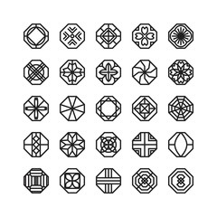 octagon geometric vector icon , ornament