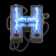 High voltage lightning font