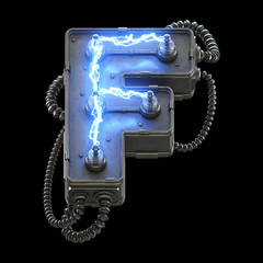 High voltage lightning font
