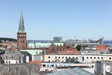 Foto op Plexiglas View of the city of Aarhus in Denmark from a rooftop  © Ricochet64