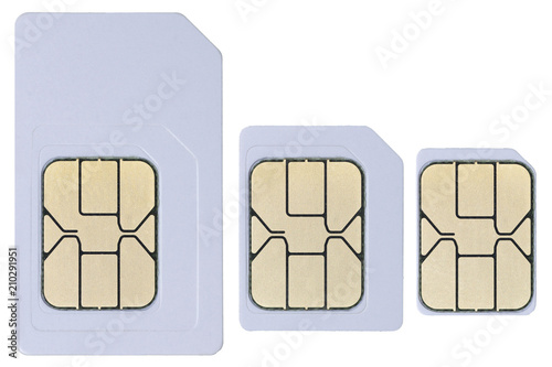 White Mini Sim Card White Micro Sim Card White Nano Sim Card
