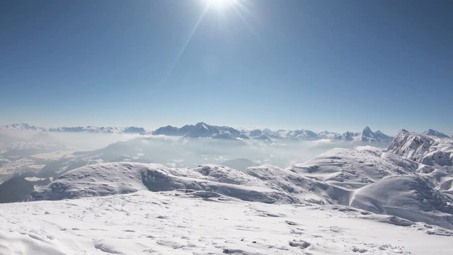 Untersberg Summit.  A timelapse recording of the view from Untersberg mountain in Austria looking towards the German border.  The mountain straddles the border between Germany and Austria.