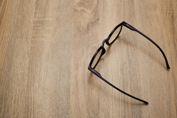 Close Up Of Eyeglasses On Table