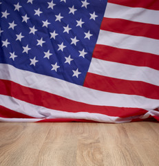 Fototapeta premium American flag wood background