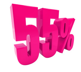 55 Percent Pink Sign