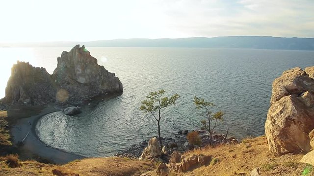 Summer. Lake Baikal. Olkhon Island. Cape Burkhan (Shamanka)