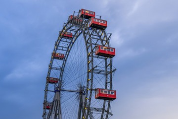 Ferris wheel in the Prater, amusement park, Prater, Vienna, Austria, Europe
