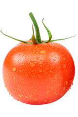 Fresh red tomatoes isolated on white background