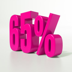 65 Percent Pink Sign