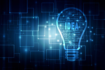 
bulb future technology, innovation background, creative idea concept