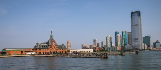 The old Central Railroad terminal in Liberty Park, Skyline New Jersey