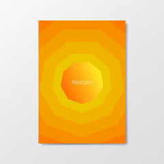 Minimal poster with smooth blend gradient background and simple geometric shape. Clean and beautiful colors. Album format, A4, A3, A2.
