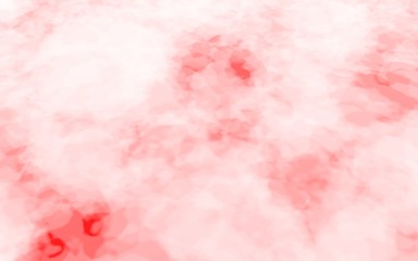 Background of abstract white color smoke isolated on red color background. The wall of white fog. 3D illustration