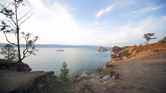 Summer. Lake Baikal. Olkhon Island. Cape Burkhan (Shamanka)