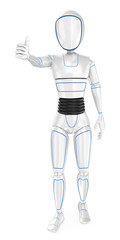 3D Humanoid robot with thumb up