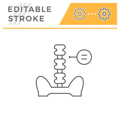 Human spine line icon