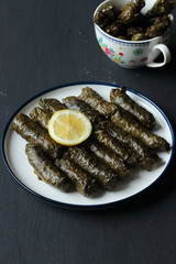 stuffted grape leaves with rice, dolma,sarma