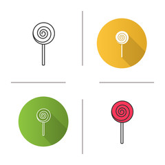 Spiral lollipop icon