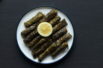 stuffted grape leaves with rice, dolma,sarma