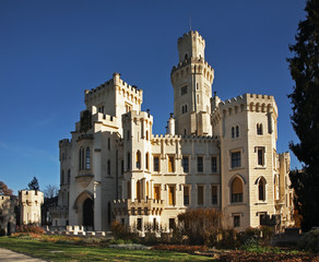 Fototapeta na wymiar Hluboka Castle in Hluboka nad Vltavou. Czech Republic