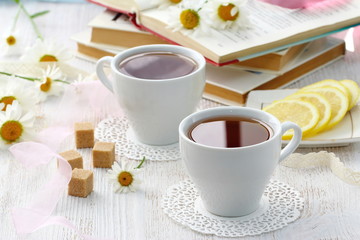 Tea time. Cup of tea for relaxation