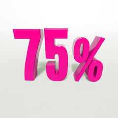 75 Percent Pink Sign