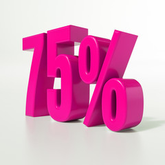 75 Percent Pink Sign