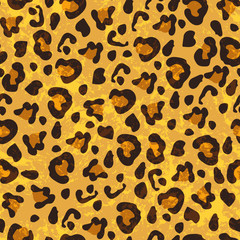 Fototapeta na wymiar Leopard seamless pattern. Vector animal texture. 