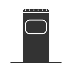 Garbage bin glyph icon
